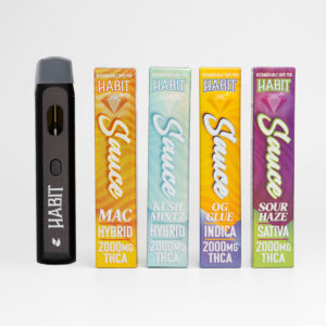 THCA disposable, weed pen, HABIT vape pen, SAUCE, SAUCE carts, THCA rosin, live rosin, disposable, vaporizer, cart pen, thc vape pen, weed cart, THCA vape Disposable, TrueCanna, TrueCannaBrand, hemp derived, where to buy THCA vape pens, buy THCA pens, hemp vape, THC-A, THCa, get high, legal, safe, THCA pens, THCA close to me, concentrates