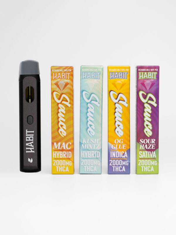 THCA disposable, weed pen, HABIT vape pen, SAUCE, SAUCE carts, THCA rosin, live rosin, disposable, vaporizer, cart pen, thc vape pen, weed cart, THCA vape Disposable, TrueCanna, TrueCannaBrand, hemp derived, where to buy THCA vape pens, buy THCA pens, hemp vape, THC-A, THCa, get high, legal, safe, THCA pens, THCA close to me, concentrates