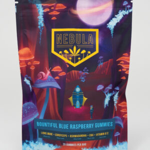 Nebula, Nebula mushroom gummies, Blue Raspberry gummies, functional mushrooms, plant based gummy, holistic gummy