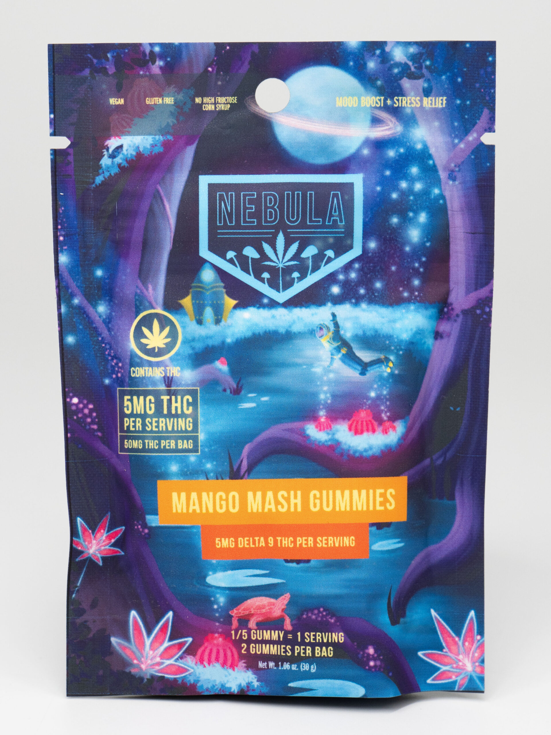 Nebula | Mango Mash Gummies | 2 pcs 25mg THC