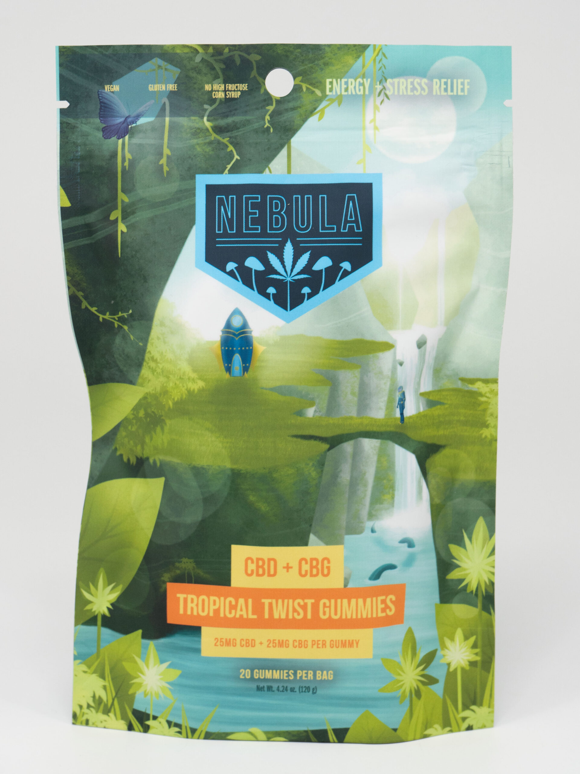 Nebula | Tropical Twist Gummies | 25mg CBD 25mg CBG